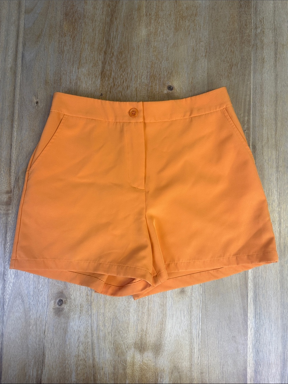 Sincerely Jules Tailored High-Rise Orange Shorts